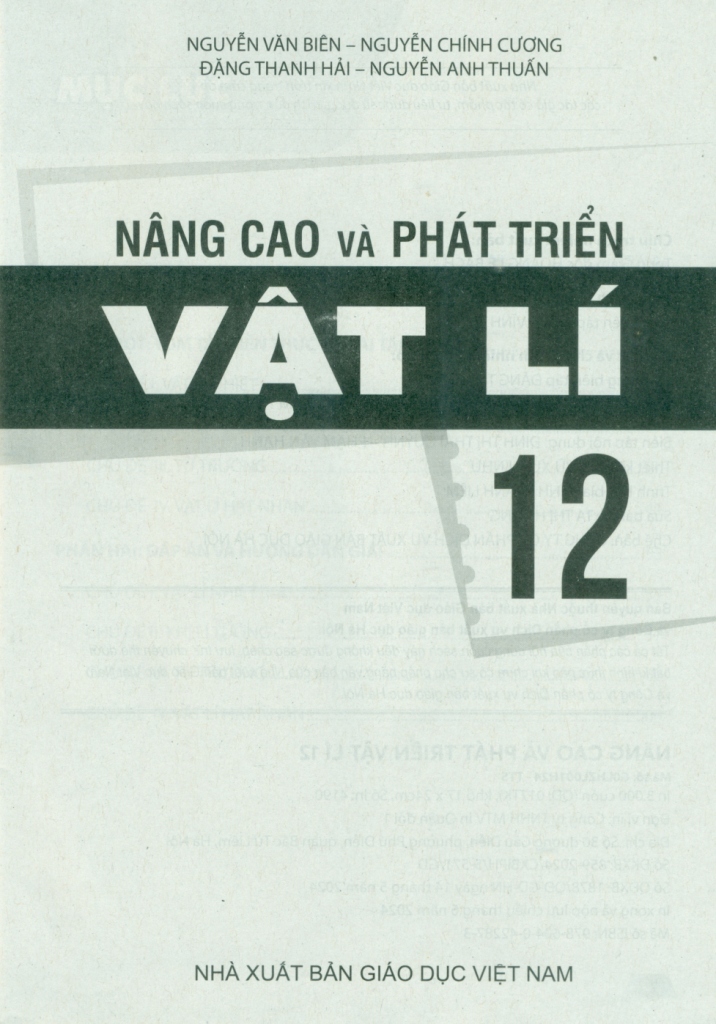 NÂNG CAO VÀ PHÁT TRIỂN VẬT LÍ LỚP 12 (Theo chương trình GDPT 2018)